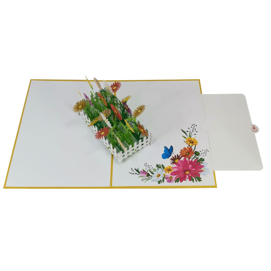 Gerbera Daisy Flower Garden 3D Pop Up Card UK