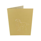 Golden Labrador 3D Pop Up Card UK