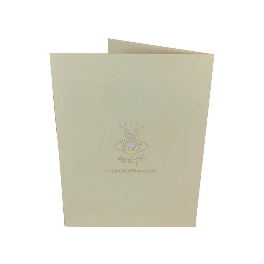 Pink and Grey Cockatoo 3D Pop Up Card UK