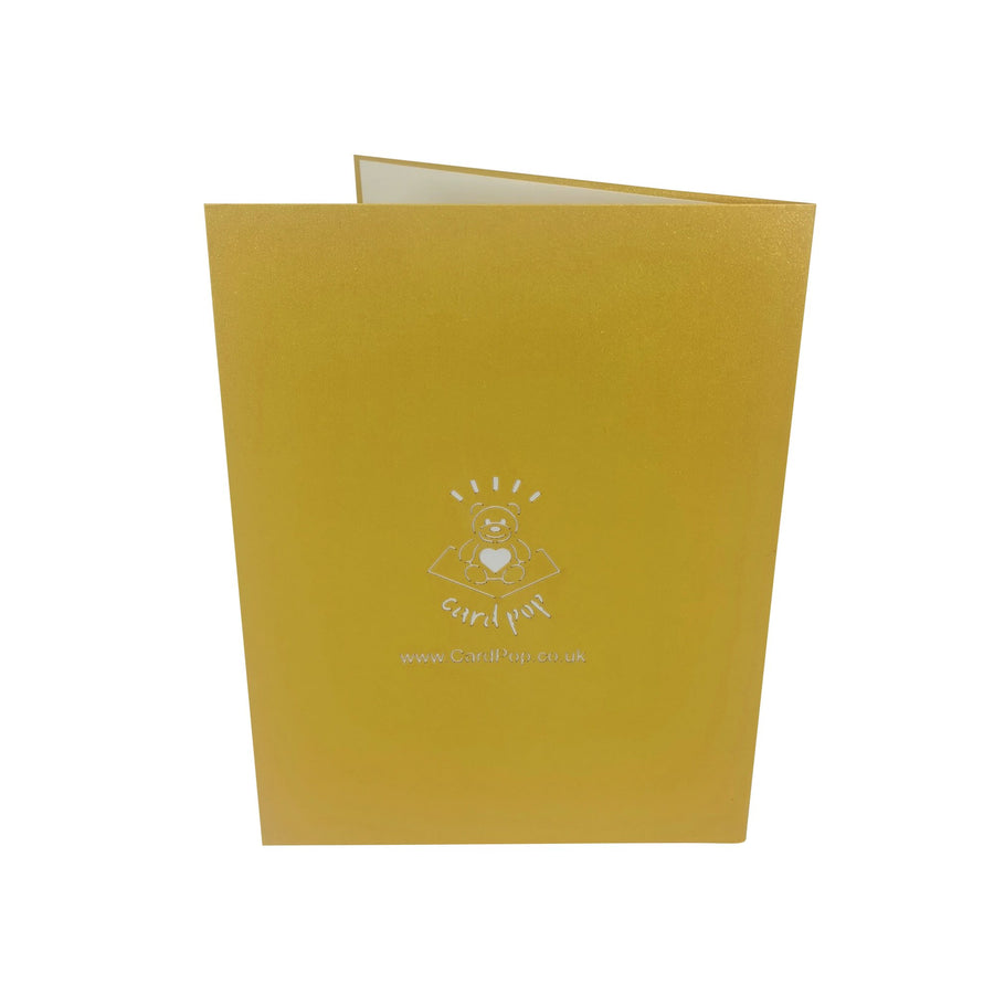 Gold Koi Carp Fish 3D Pop Up Card UK