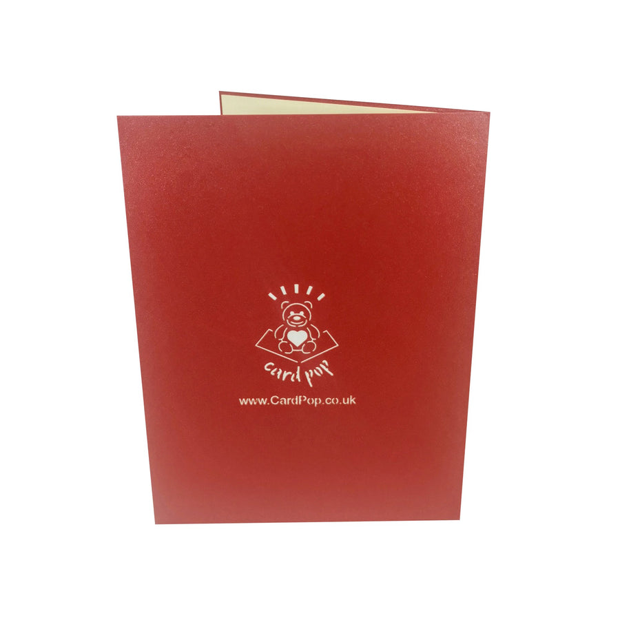 Red Koi Carp Fish 3D Pop Up Card UK