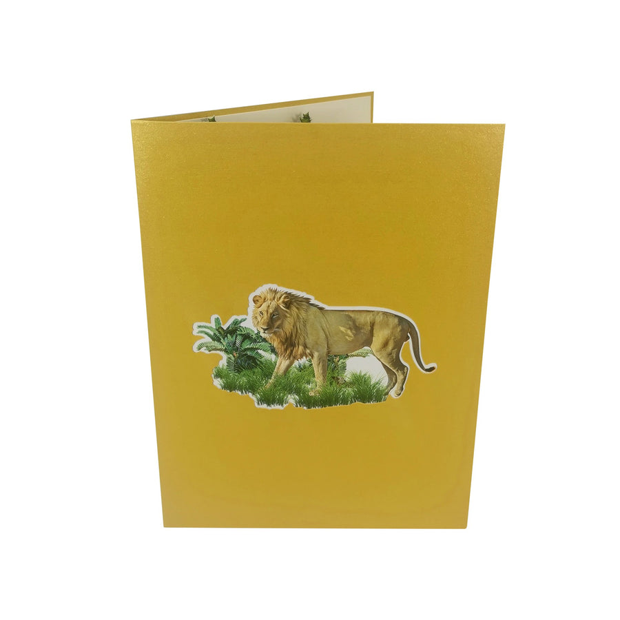 Lion & His Pride 3D Pop Up Card UK