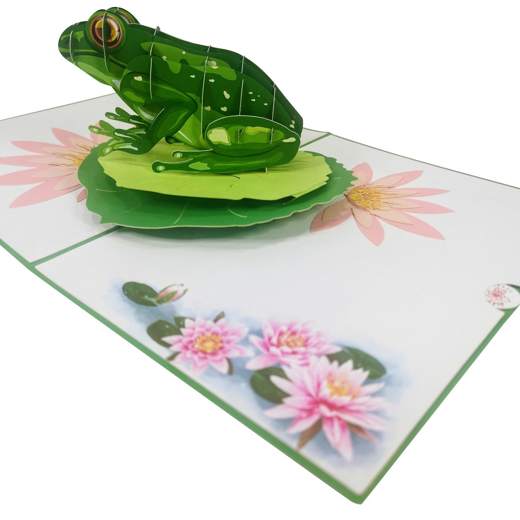 Green Frog Pop Up Card Uk