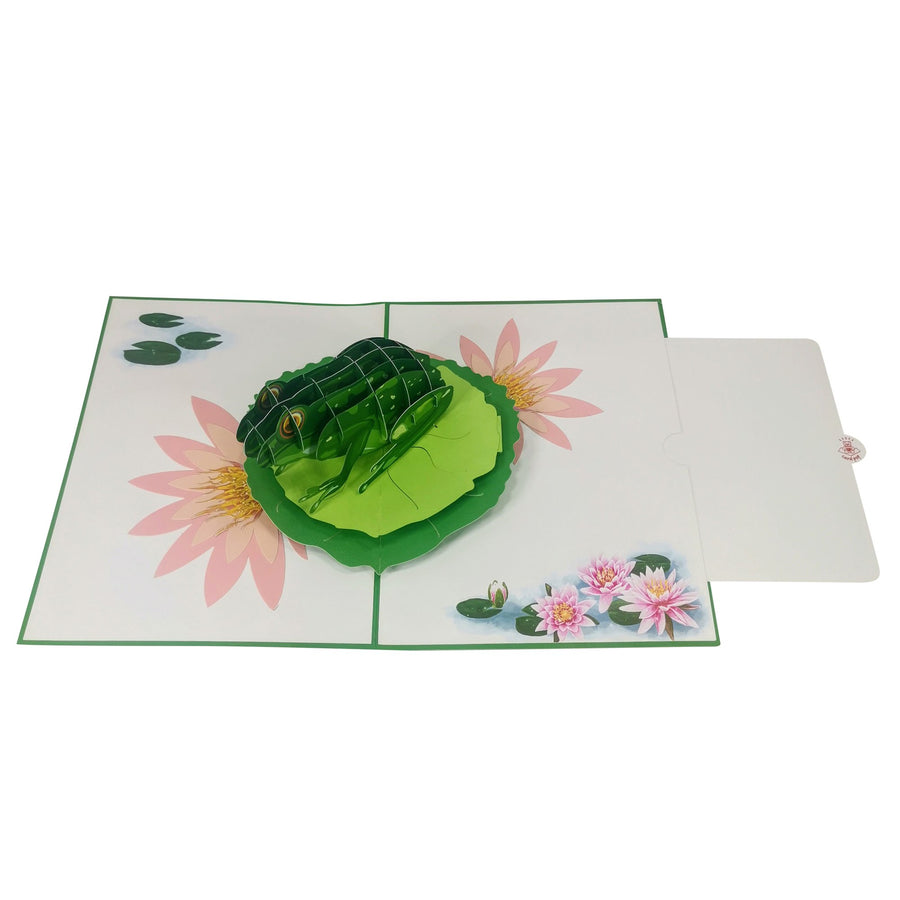 Green Frog 3D Pop Up Card UK