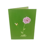Bee Pollinating Hydrangea 3D Pop Up Card UK