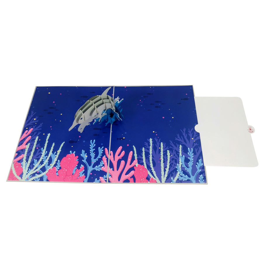 Dolphin & Calf 3D Pop Up Card UK