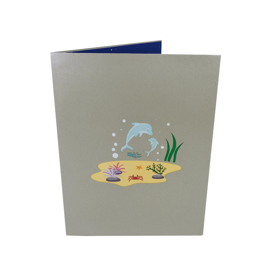 Dolphin & Calf 3D Pop Up Card UK