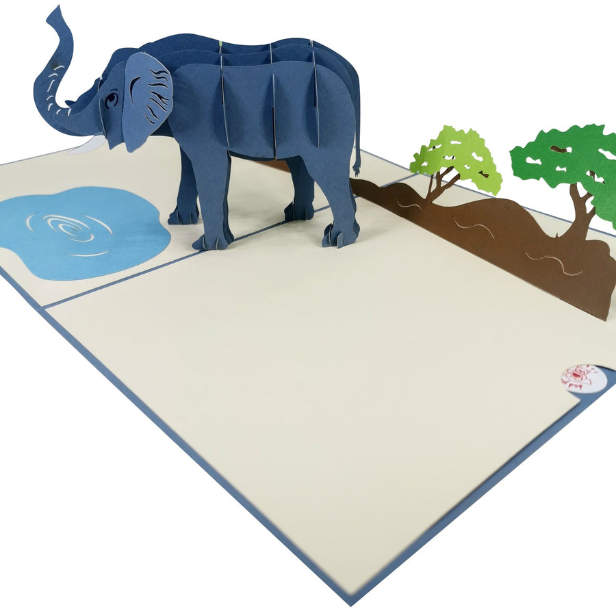 Elephant in the Savanna 3D Pop Up Card UK