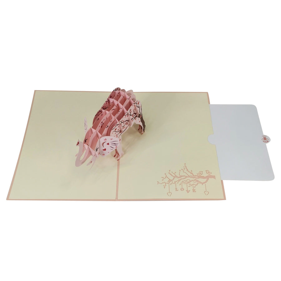 Heart Tree Elephant 3D Pop Up Card UK