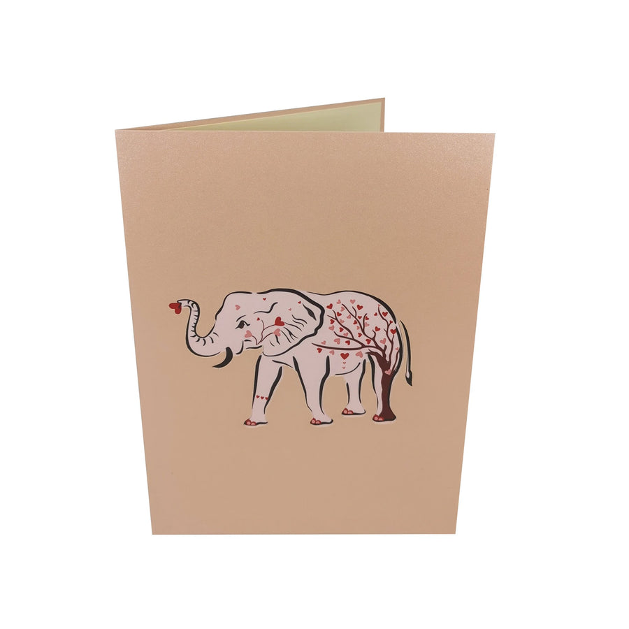 Heart Tree Elephant 3D Pop Up Card UK