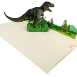 T Rex & Pterodactyl 3D Pop Up Card UK
