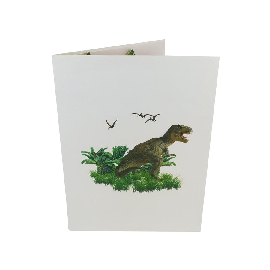 T Rex & Pterodactyl 3D Pop Up Card UK