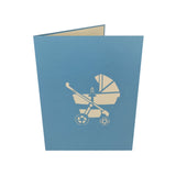 New Baby Boy in Buggy 3D Pop Up Card UK