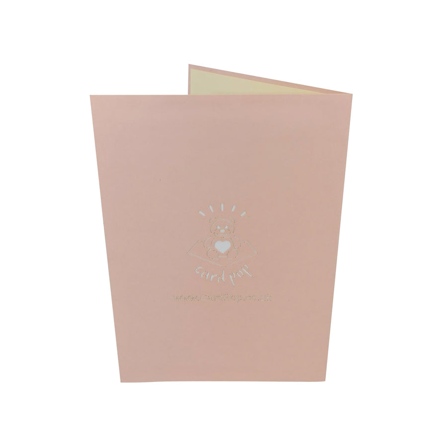 New Baby Girl in Pram 3D Pop Up Card UK