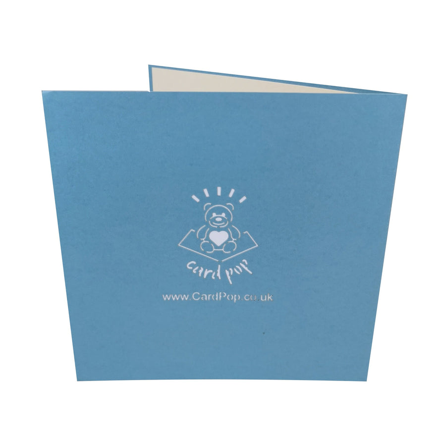 Blue Kennel & Dog 3D Pop Up Card UK