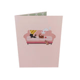 Cats on the Sofa 3D Pop Up Card UK