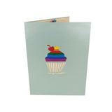 Rainbow Birthday Cupcake 3D Pop Up Card UK