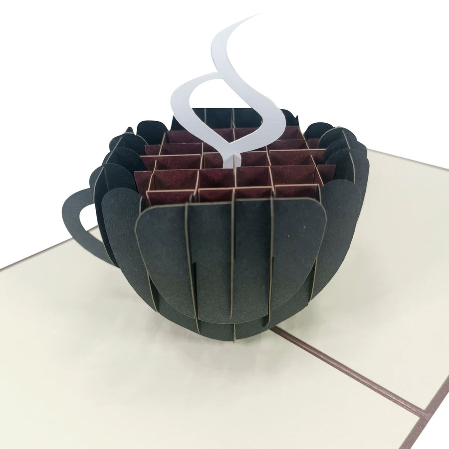 Morning Coffee 3D Pop Up Card UK
