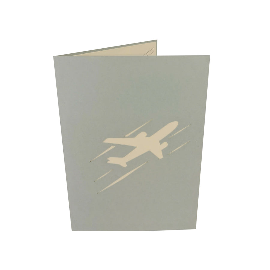 Aeroplane in Grey 3D Pop Up Card UK