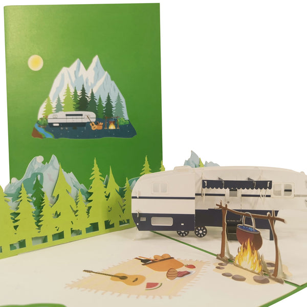 RV Motorhome Caravan Pop-Up Card