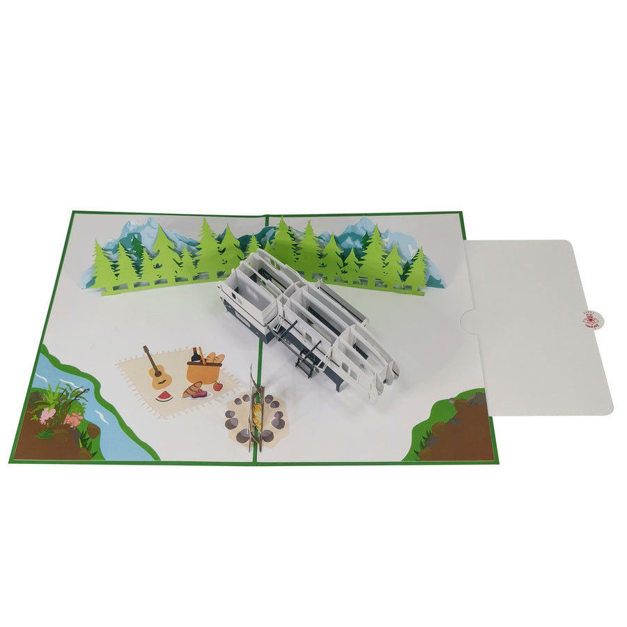RV Motorhome Caravan 3D Pop Up Card UK
