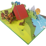 The Great Outdoors Camping 3D Pop Up Card UK