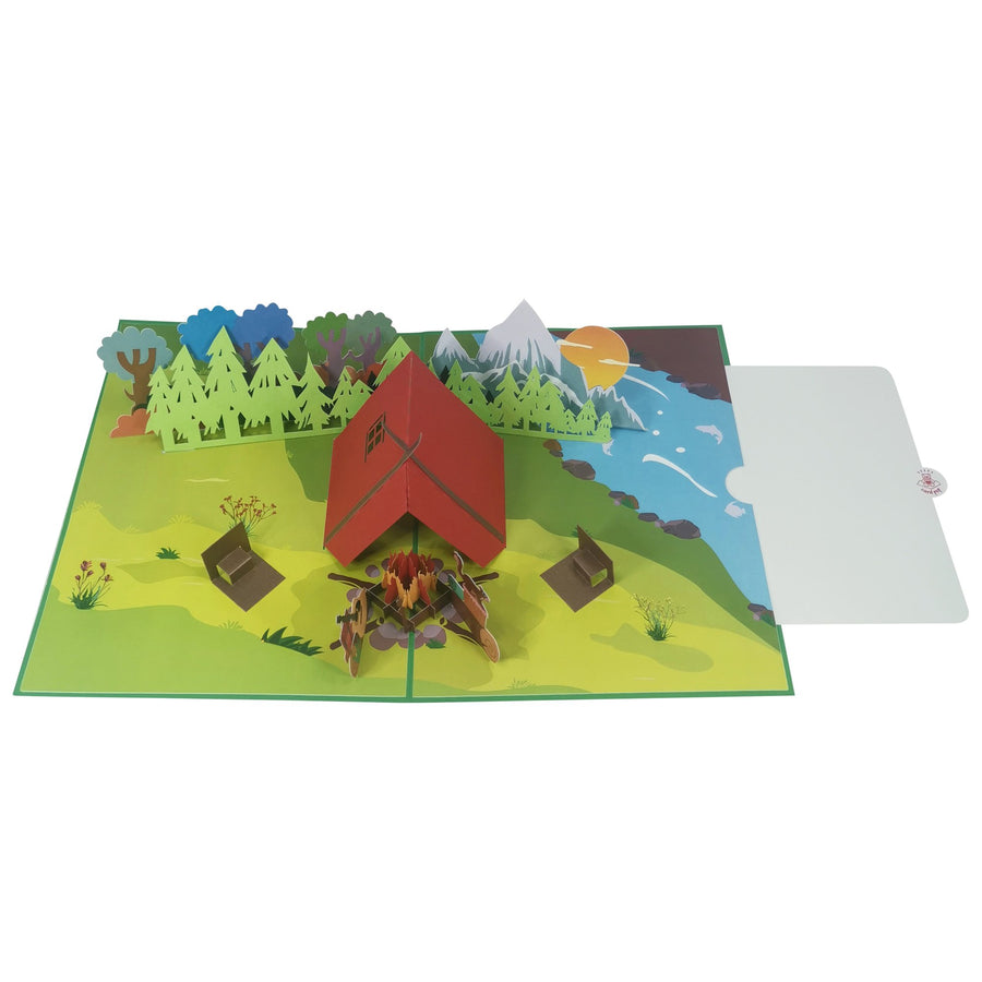 The Great Outdoors Camping 3D Pop Up Card UK