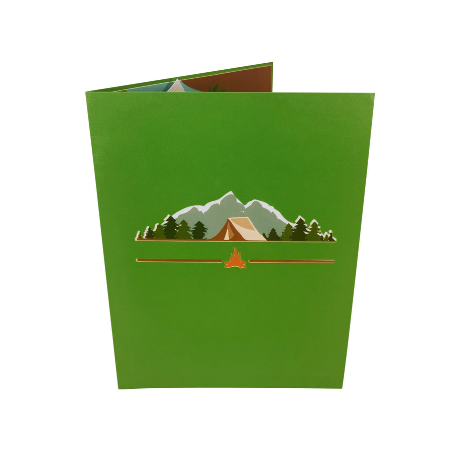 The Great Outdoors Camping 3D Pop Up Card UK