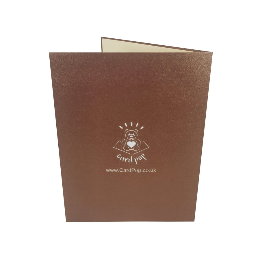 Brown Acoustic Guitar 3D Pop Up Card UK