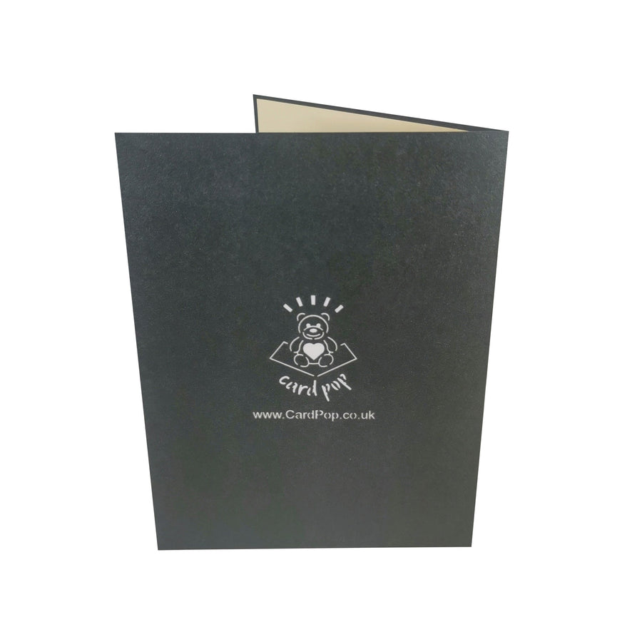 Black Grand Piano 3D Pop Up Card UK