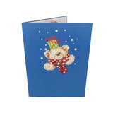 Christmas Teddy In Town 3D Pop Up Christmas Card UK
