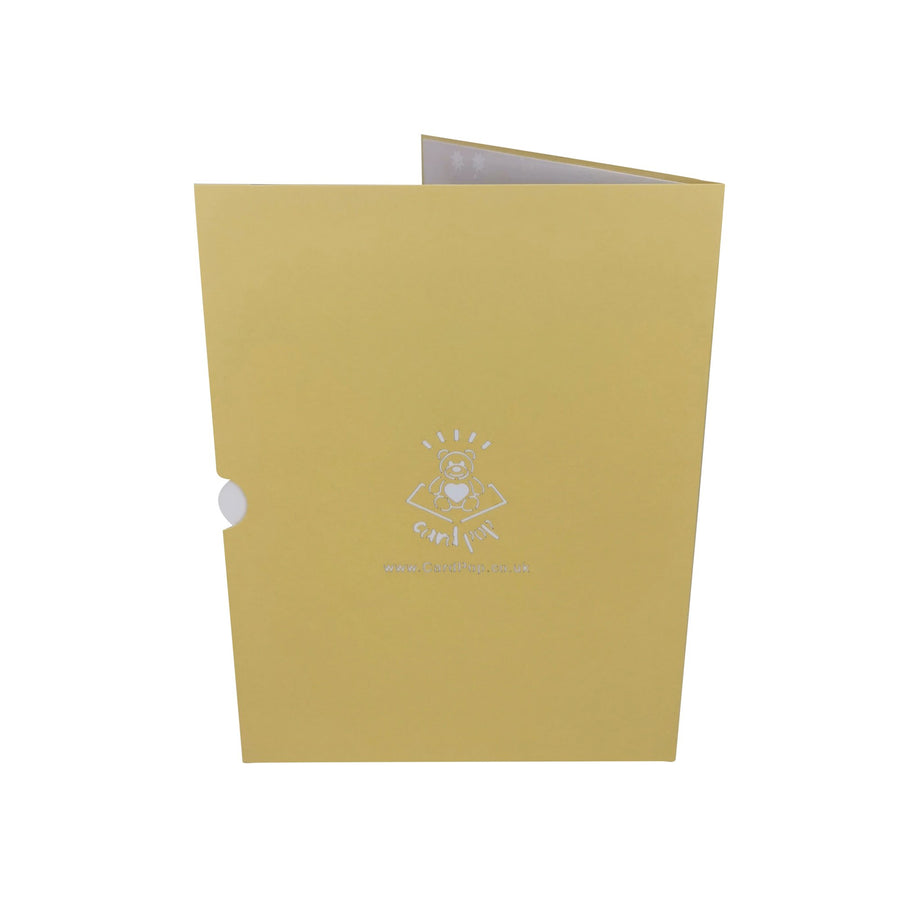 Christmas Teddy & Present 3D Pop Up Christmas Card UK