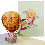 Santa Delivering Presents in Hot Air Balloon 3D Pop Up Christmas Card UK
