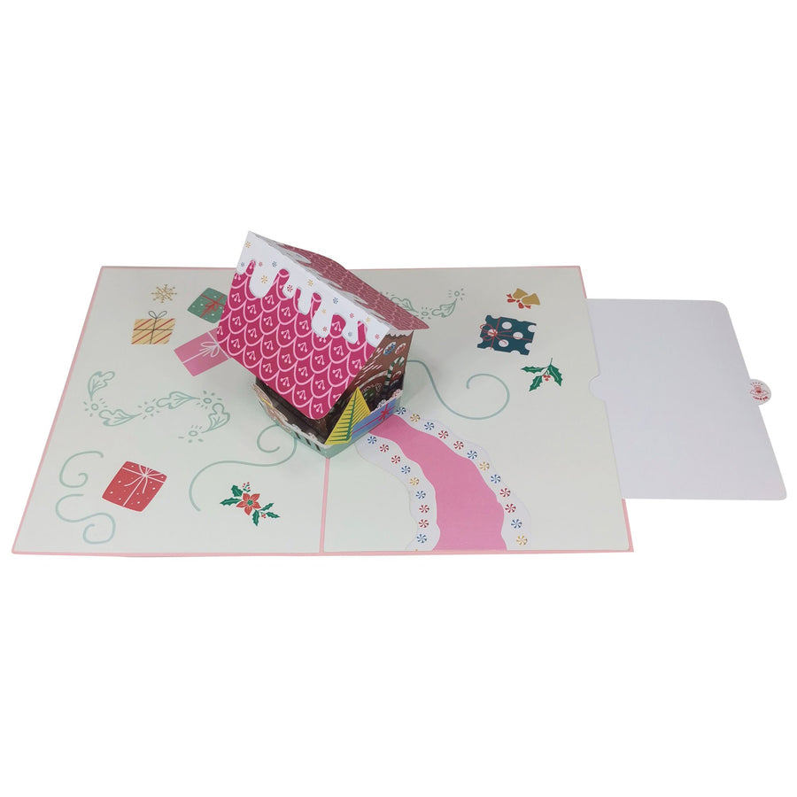 Christmas Gingerbread House 3D Pop Up Christmas Card UK