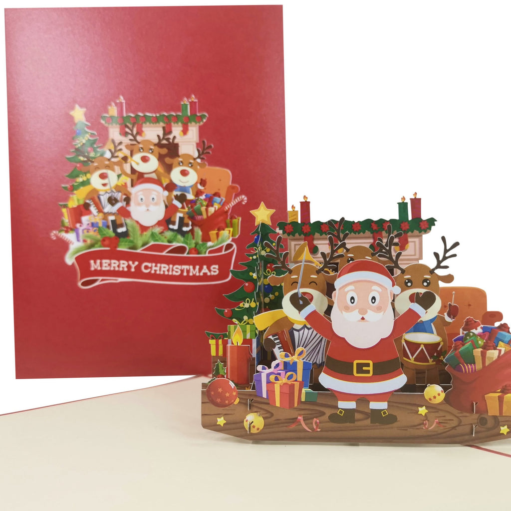 Santa Wishes a Musical Merry Christmas Pop-Up Christmas Card – CardPop ...