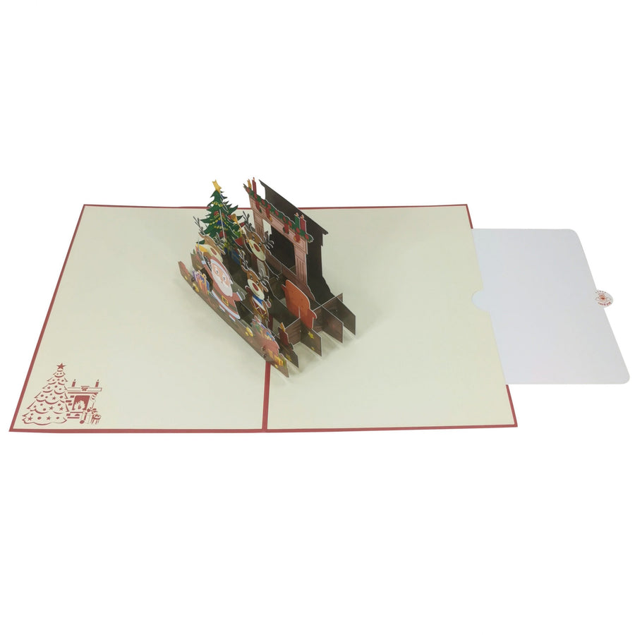 Santa Wishes a Musical Merry Christmas 3D Pop Up Christmas Card UK