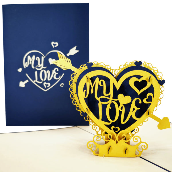 'My Love' Heart Pop-Up Card