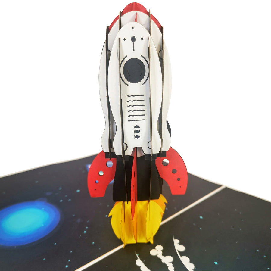 Rocket Ship 3D Pop Up Card UK