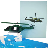 Military Helicopter 3D Pop Up Card UK