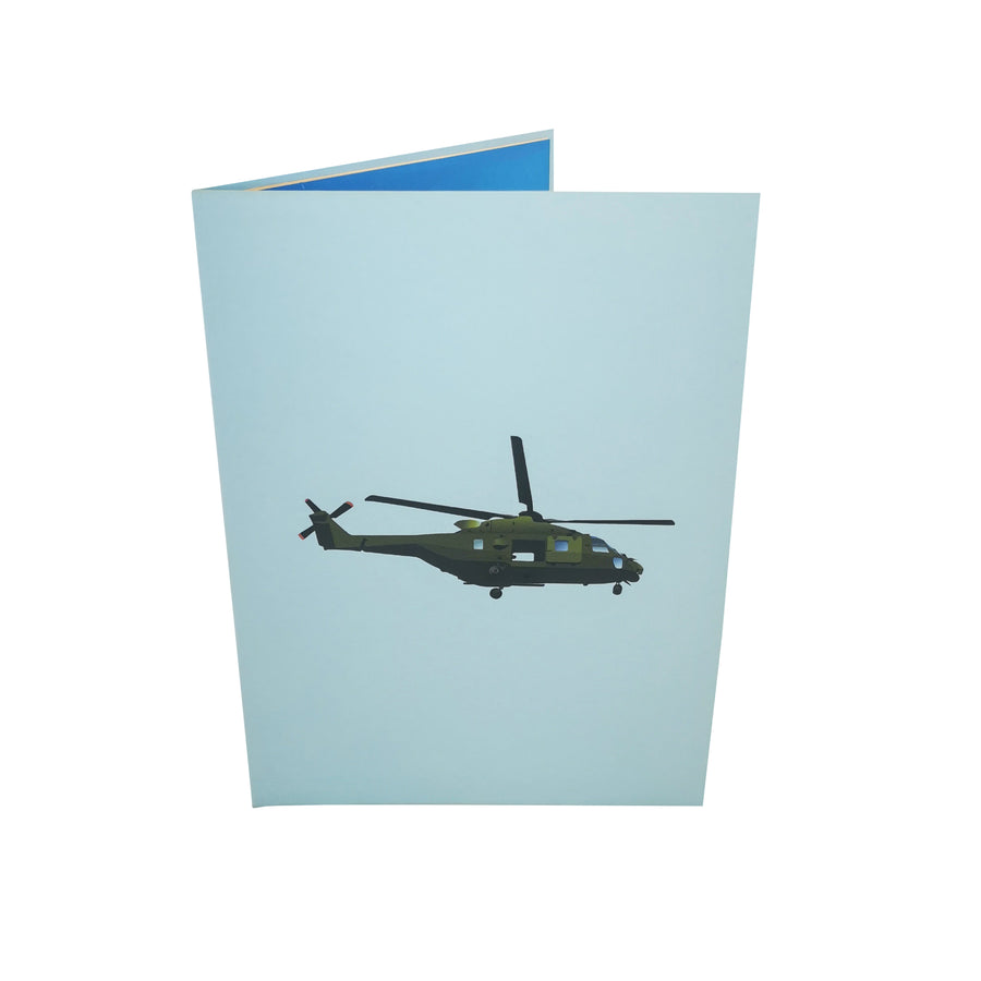 Military Helicopter 3D Pop Up Card UK