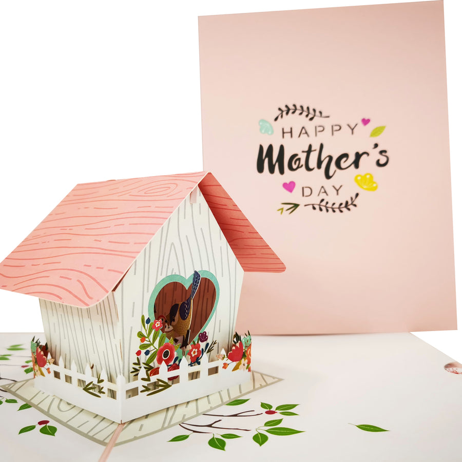 Mother's Day Birdhouse 3D Pop Up Card