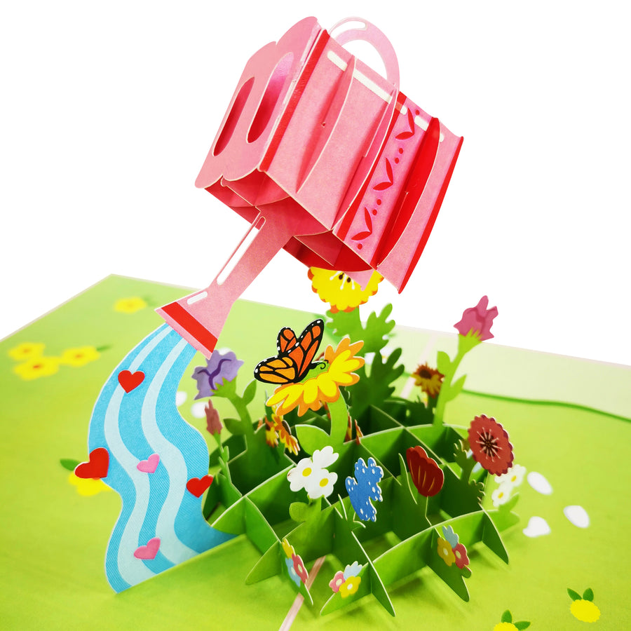 Mother's Day Watering Can 3D Pop Up Card UK