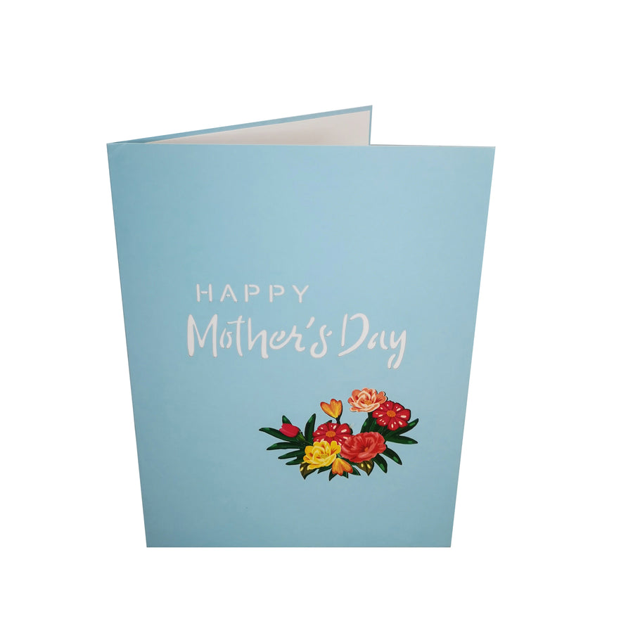 World's Best Mum Flower Trophy 3D Pop Up Card UK