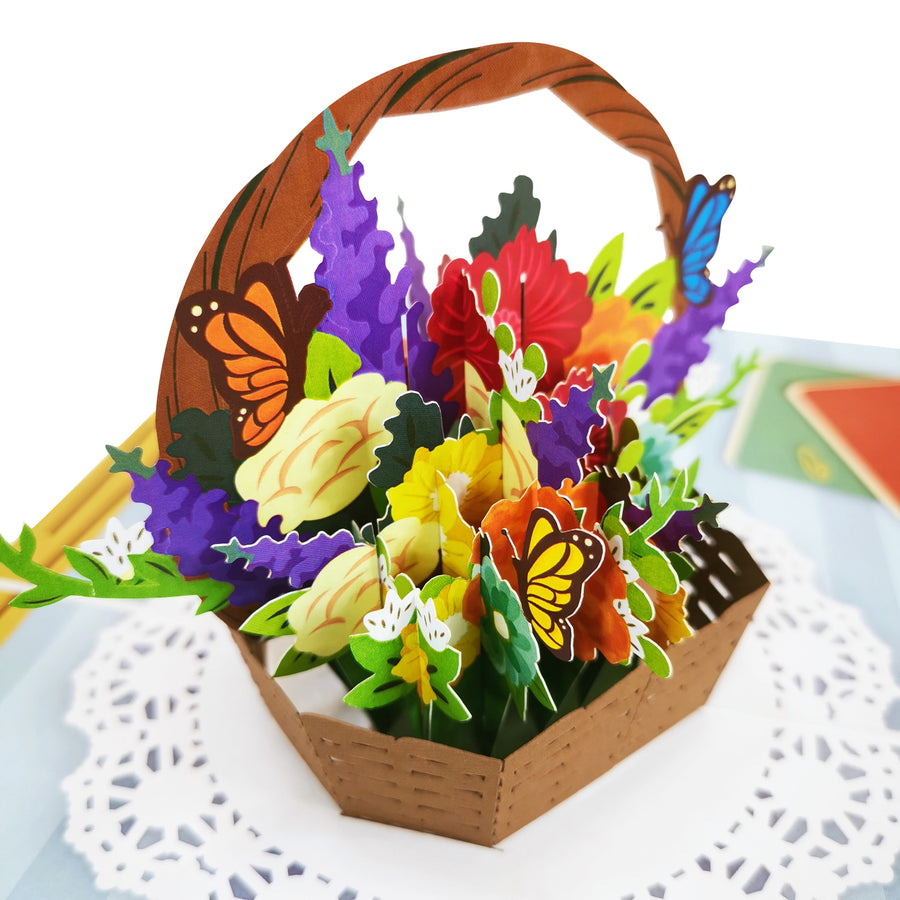 Mother's Day Desk Flowers 3D Pop Up Card UK