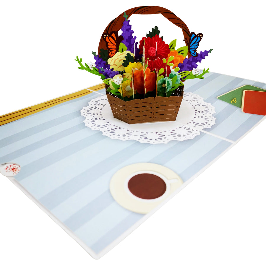 Mother's Day Desk Flowers 3D Pop Up Card UK