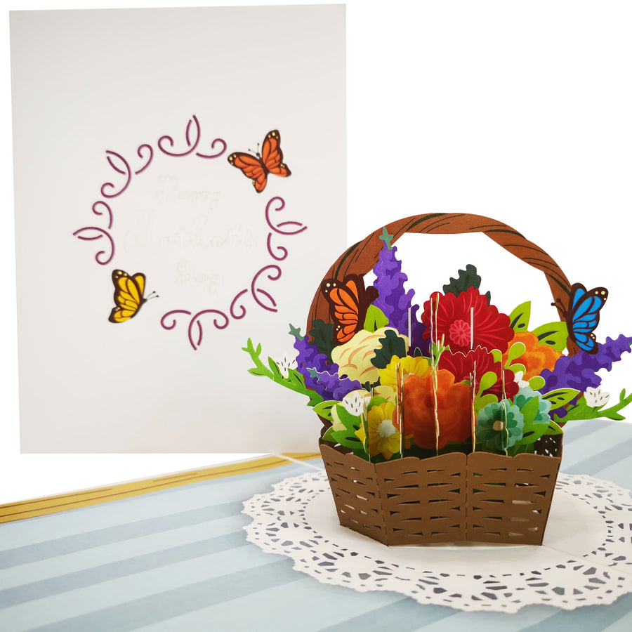 Mother's Day Desk Flowers 3D Pop Up Card UK