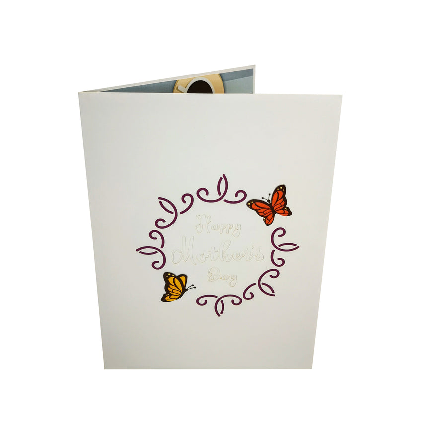 Mother's Day Desk Flowers 3D Pop Up Card UK