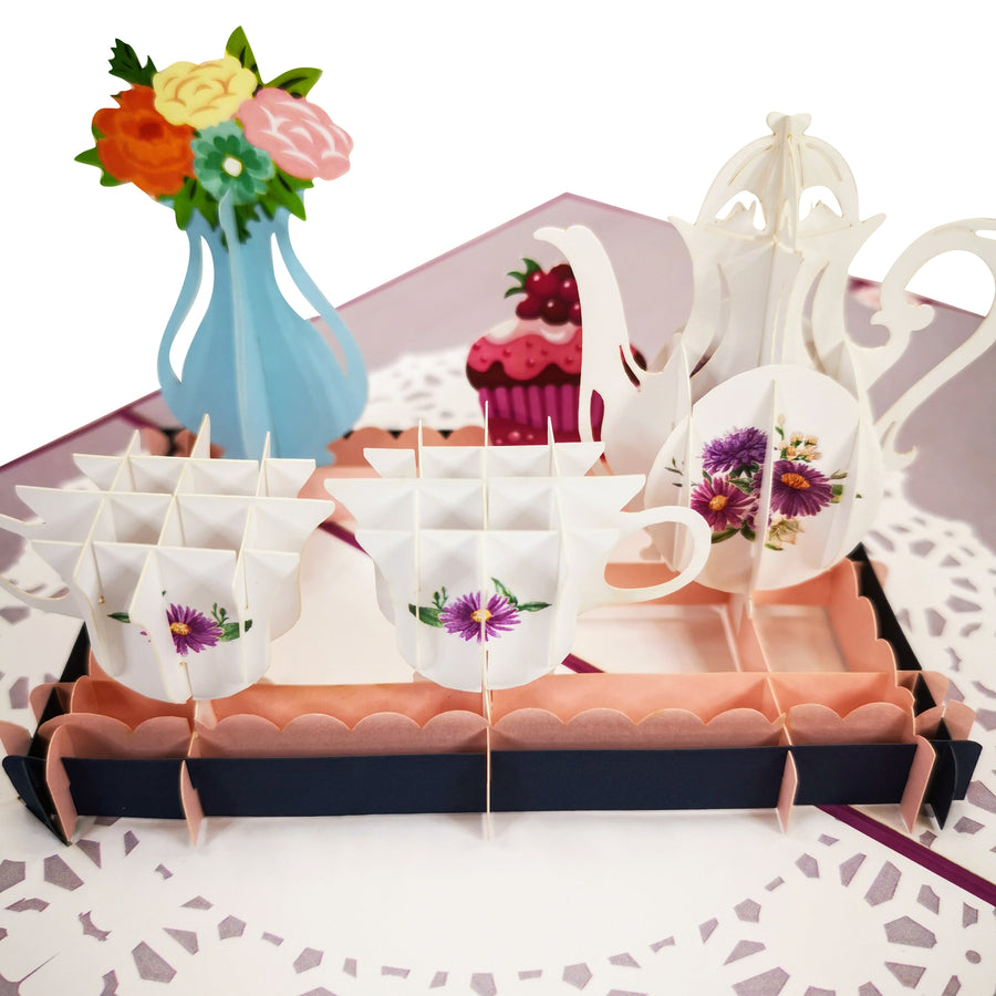 Breakfast in Bed 3D Pop Up Card UK