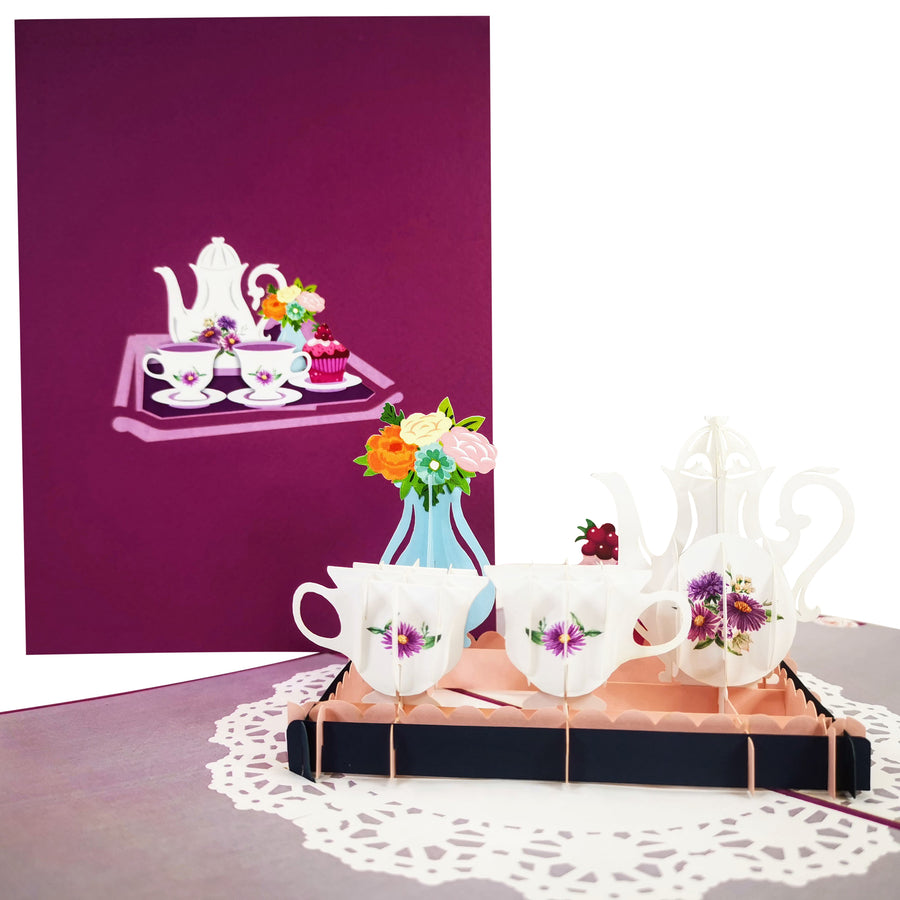 Breakfast in Bed 3D Pop Up Card UK