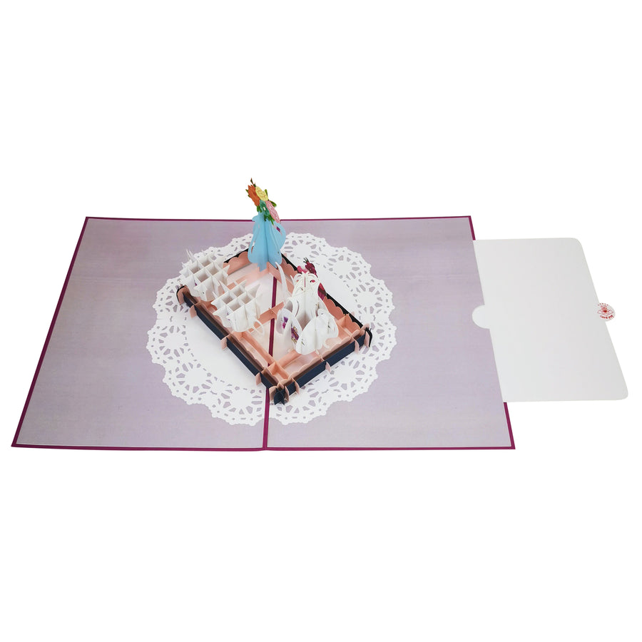 Breakfast in Bed 3D Pop Up Card UK